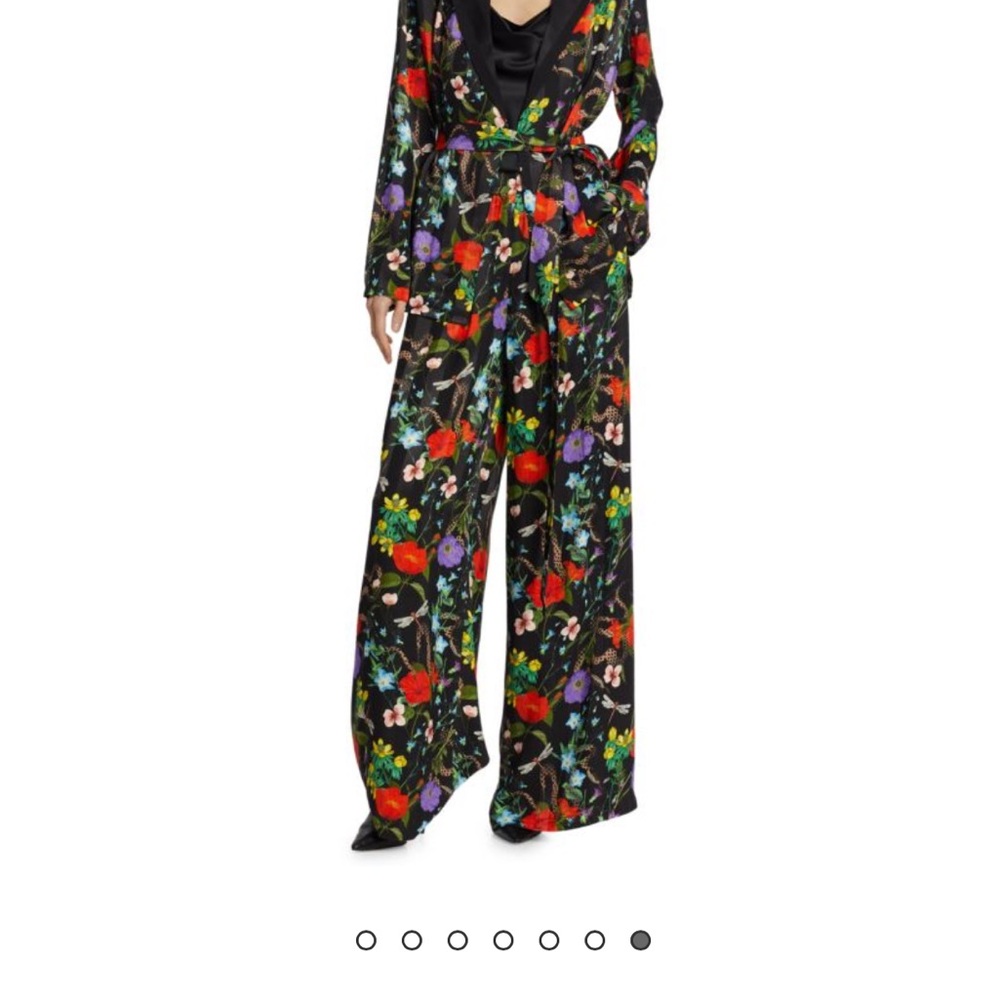L'AGENCE Ciara Robe Top and wide leg trouser set size XL